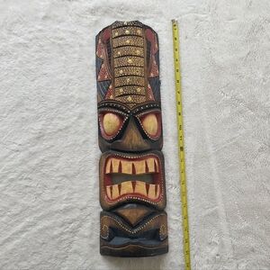 Tribal Hand Carved Wooden Tiki Mask